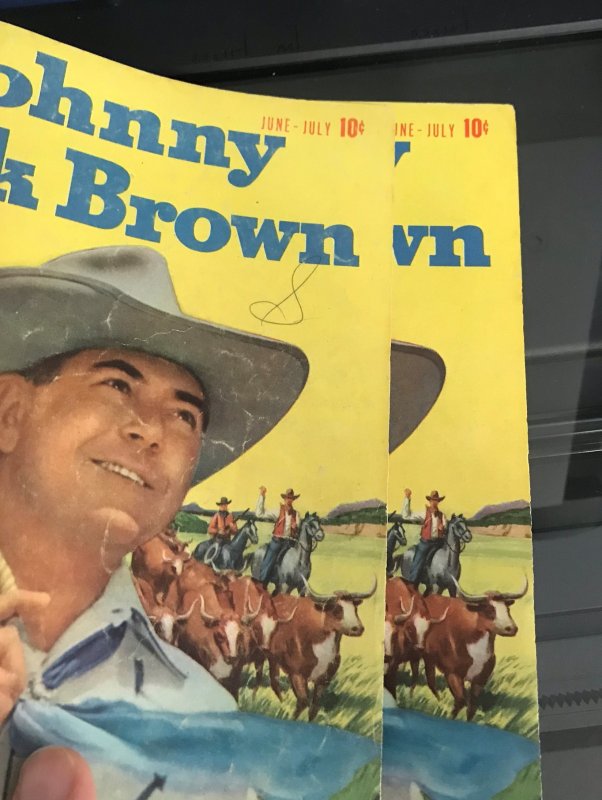 Johnny Mack Brown #5 (Dell, 1951) - DOUBLE COVER