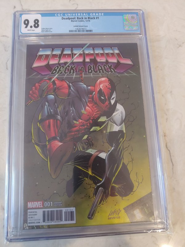 DEADPOOL: BACK IN BLACK #1 CGC 9.8 ROB LIEFELD VARIANT