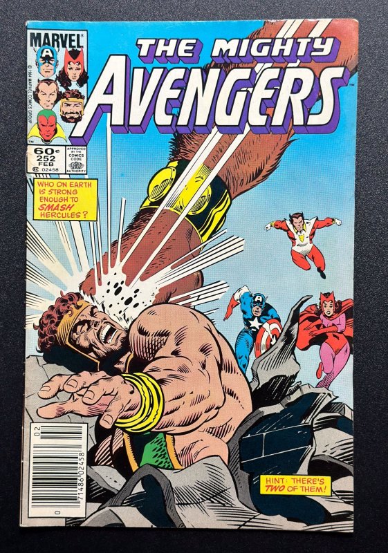 The Avengers #252 (1985) - Newsstand - Iconic Sub-Mariner Battle - VF