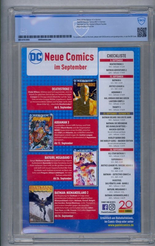 Batman Gratis Comics TAG Cbcs  German Variant Edition Panini NOT CGC |  Comic Books - Modern Age, Panini Comics, Batman / HipComic