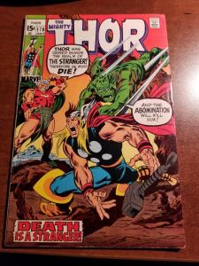 THOR (The Mighty)  1970  #178 FM 6.0 + Stan Lee, John Buscema