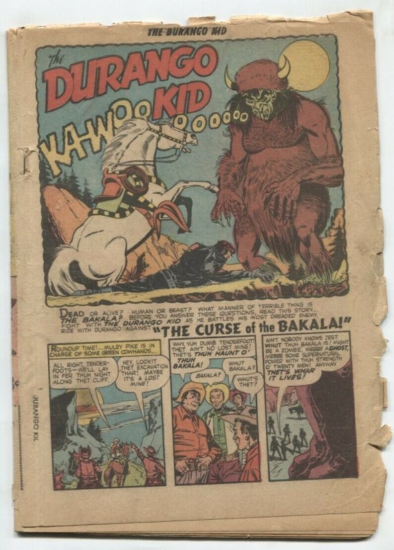 Durango Kid #15 1952-ME-Dan Brand White Indian-Frank Frazetta- coverless