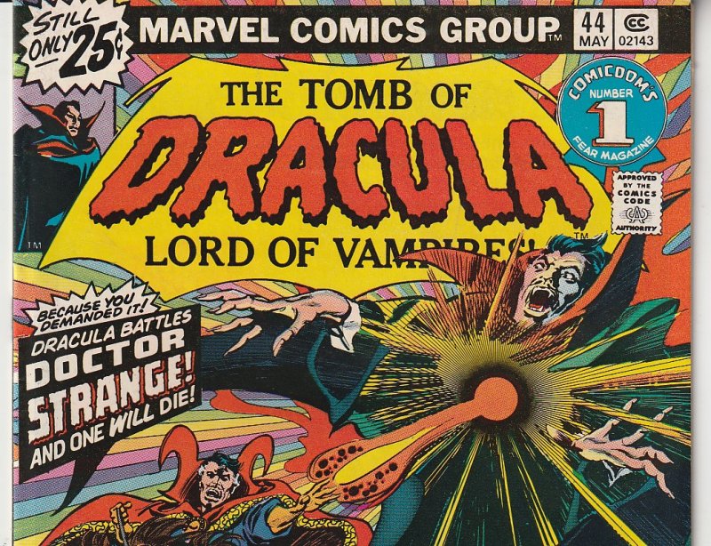 Tomb of Dracula(vol. 1) # 44 Dracula vs Dr. Strange !