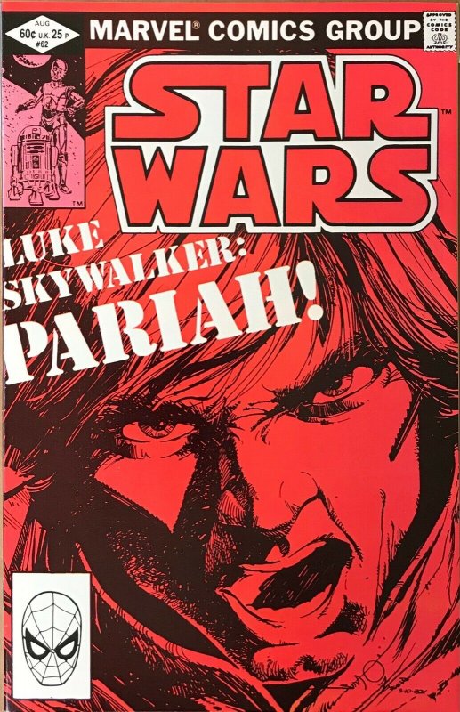 STAR WARS Comic Issue 62 — 1982 MARVEL Comics VF+ Cond - W Simonson Pariah Cover