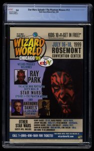 Star Wars: Episode I - The Phantom Menace #1/2 CGC NM/M 9.8 1st Darth Maul!