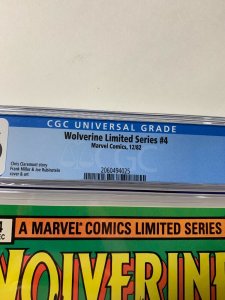 Wolverine Limited Series 4 Cgc 9.6 White Pages Marvel 2060494025