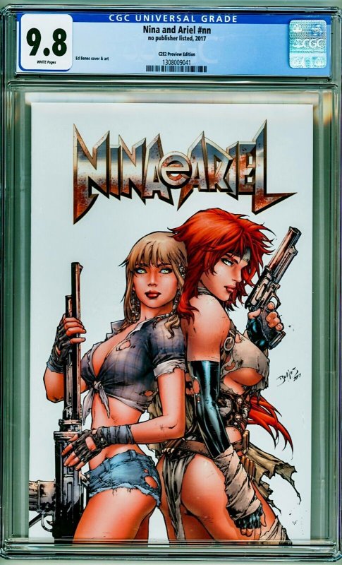 NINA and ARIEL #nn CGC 9.8 (2017) C2E2 Ashcan Preview Edition BENES Low Pop 16