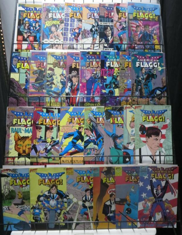 AMERICAN FLAGG 28 ISSUE SAMPLE SET! Howard Chaykin's classic 80s series! F/+