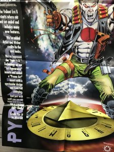 BLOODSHOT VALIANT ERA II folded Promo Poster : 1994 34”x22” NM; Upper Deck