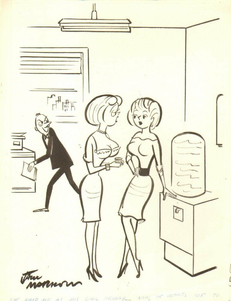 Sexy Secretaries Humorama Gag Art By Jack Markow Comic Collectibles Original Art HipComic