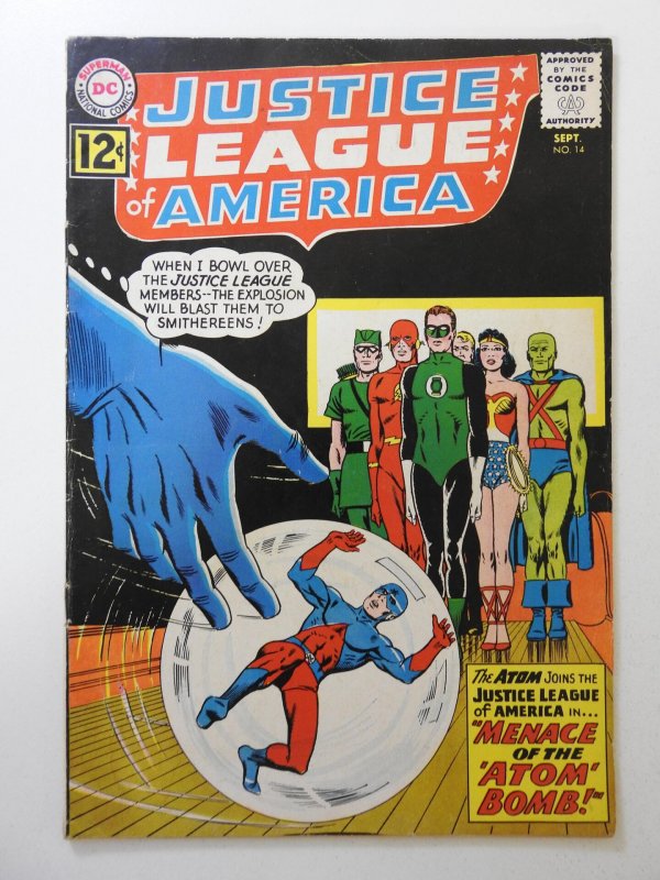 Justice League of America #14 (1962) VG+ Condition! Moisture stain