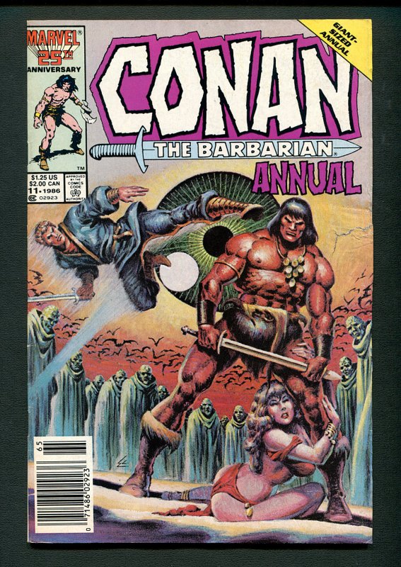 Conan the Barbarian Annual #11  ( 2.5 GD ) Ernie Chan Cover / Newsstand / 1986