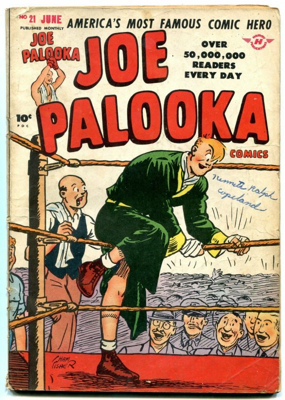 JOE PALOOKA #21 1948-HARVEY COMICS-BOXING-BLACK CAT G/VG