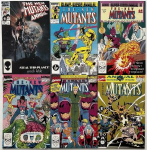 New Mutants Annual #1,3,4,5,6,7 1984 Lot X-Men Series 1 Marvel Comics Nm