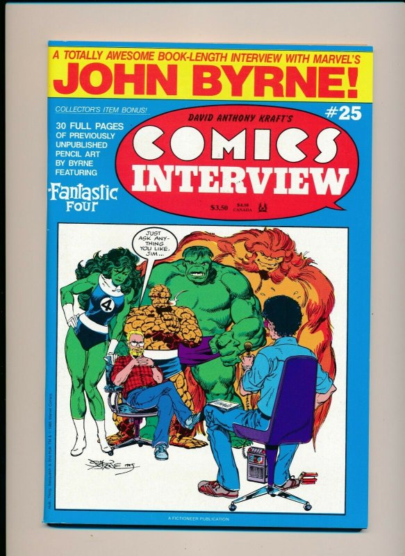 John Byrne! COMICS INTERVIEW #25 1988  F/VF (PF947)