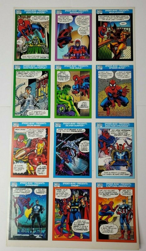 Marvel Universe Series 1 1990 Impel Trading Card uncut card sheet