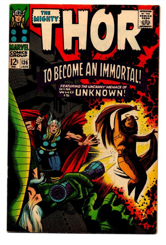 The Mighty Thor #136 - 2nd appearance of Sif - 1966 - FN/VF 