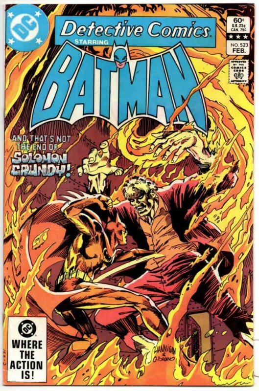 DETECTIVE #523, VF-, Batman, Killer Croc Solomon Grundy, 1937 1983, more BM in s