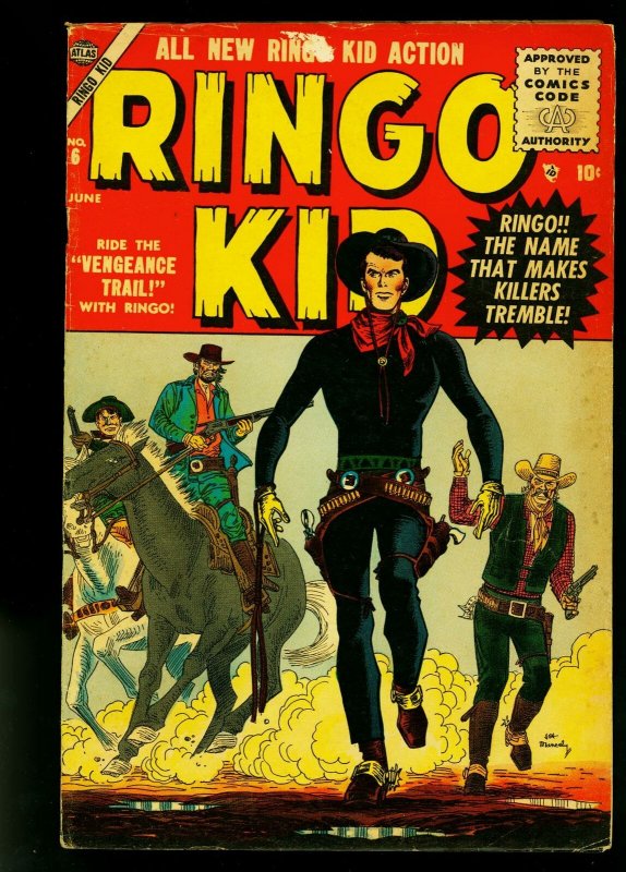 Ringo Kid #6 1955- Atlas Western- Maneely- Severin- VG