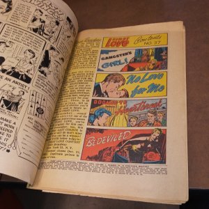 First Love 37 golden age romance 1954 Harvey comics Bob Powell art kissing cover