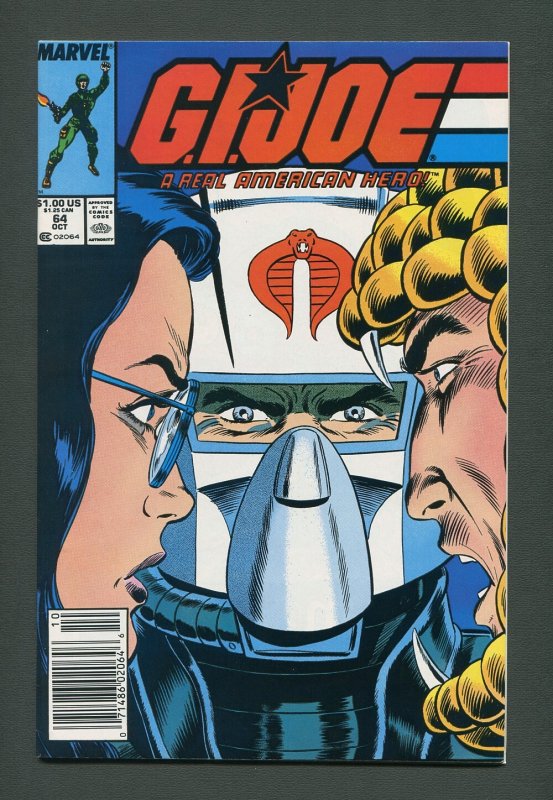 G.I. Joe #64 /  9.0 VFN/NM  /  Newsstand  October 1987