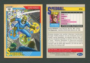 1991 Marvel Comics II  Card  #34 ( Speed Ball )  MINT