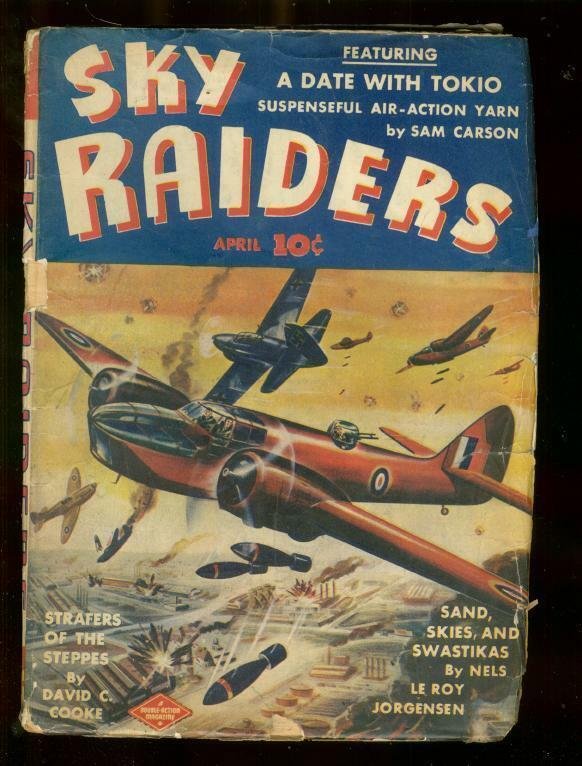 Sky Raiders Pulp #3-APRIL 1943-Schomburg Aviation cover