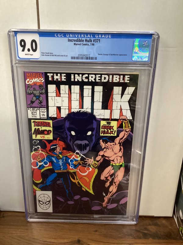 The Incredible Hulk #371 (1990) CGC 9.0