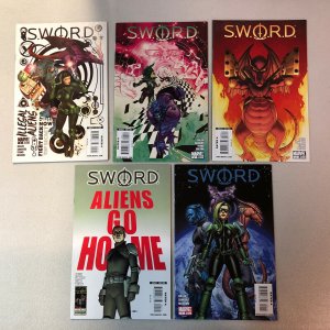 S.W.O.R.D. (2009) #1 2 3 4 5 (VF-/VF+) Complete Set Steven Sanders art Marvel