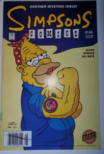 Simpsons Comics #144 Bongo Comics Newsstand 07/08 (VF 8.0/Actual Image)