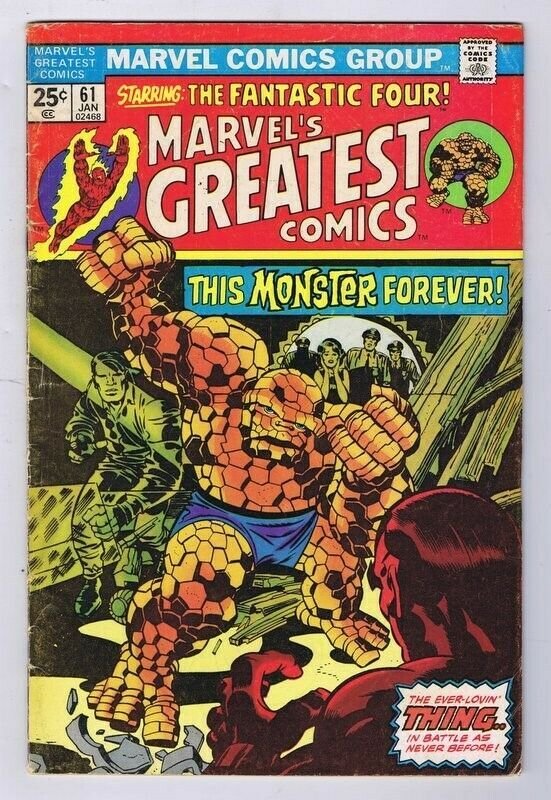 Marvel's Greatest Comics #61 VINTAGE 1976 Reprints Fantastic Four #79