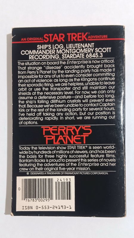 PERRYS PLANET | STAR TREK ADVENTURES #13 (1984) JACK C HALDEMAN | THIRD PRINTING
