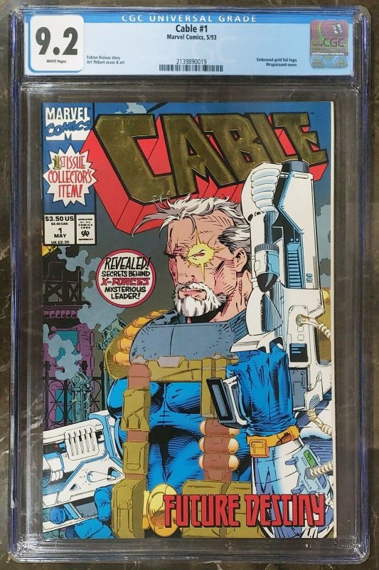 Cable 1 CGC 9.2 Marvel 1993