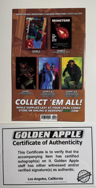 Mark Spears Monsters #1 2nd Printing Cover A SIGNED MARK SPEARS WITH COA!
