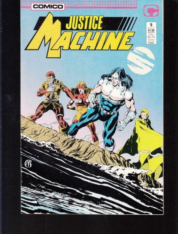 JUSTICE MACHINE #5, NM-, Elementals, Comico, 1987 more in store