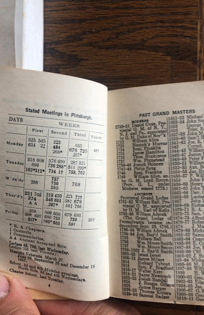 1957 Masonic Register-PA,506p… Pocket sized