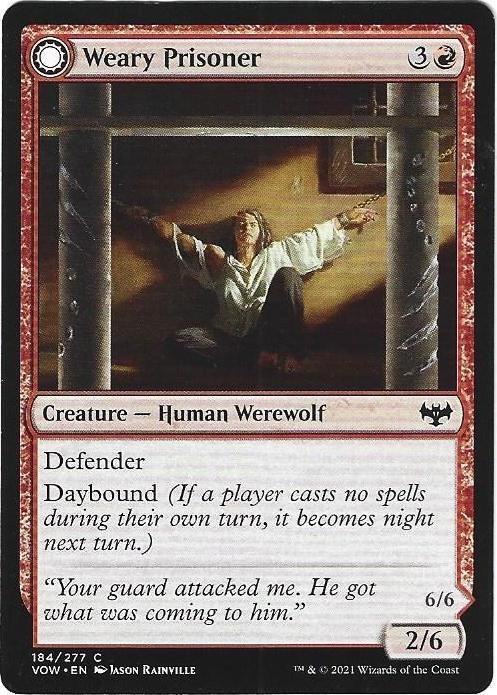 Magic the Gathering: Innistrad - Crimson Vow - Weary Prisoner/Wrathful Jailbrea