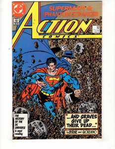 Action Comics #585 (8.5-9.0) 1987 THE PHANTOM STRANGER !!!! John Byrne / ID#293
