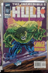 INCREDIBLE HULK  # 447 1996 marvel  disney  SAVAGE REDEFINED DEODATO COVER