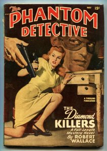 PHANTOM DETECTIVE-MAY 1948--HARDBOILED PULP HERO-ROBERT WALLACE vf-