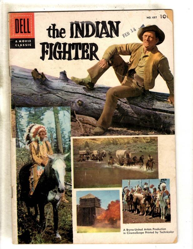 Four Color # 687 VG/FN Dell Comic Book Western Cowboy Indian Fighter JL16