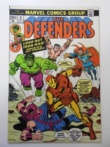 The Defenders #9 (1973) VG+ Condition moisture stain