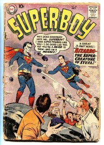 Superboy #68 comic book DC First appearance of Bizarro-Silver-Age 198