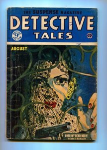 DETECTIVE TALES AUGUST 1954-POPULAR PUBLISHING-JOHN D. MACDONALD-VG