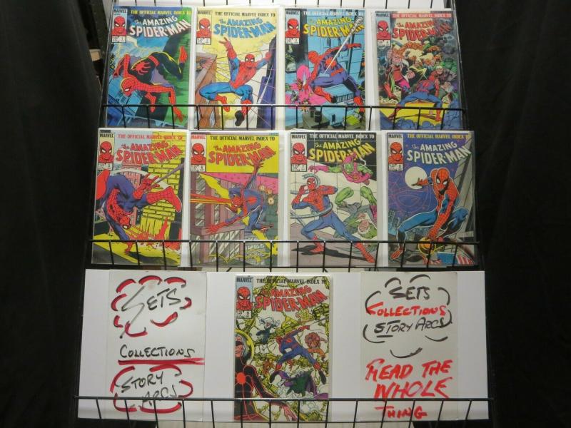 SPIDERMAN INDEX  (1985) 1-9 COMPLETE LISTINGS!