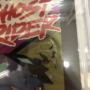 Ghost Rider (1990) V2 # 1 (CGC 9.6 SS) Signed & Sketch Javier Saltares* Marvel