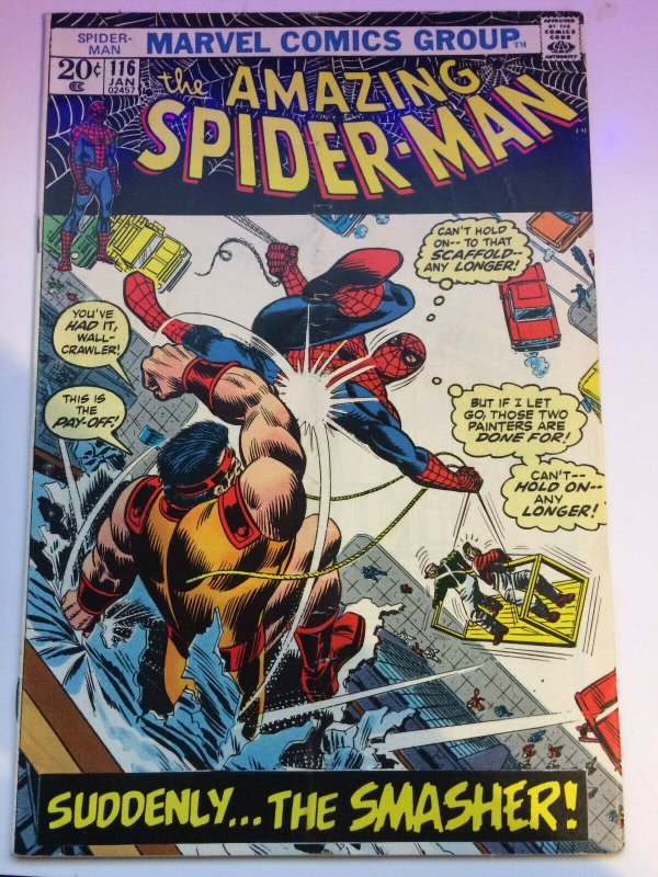 The Amazing Spider-Man #116 Suddenly... the Smasher! 1973 VF Marvel