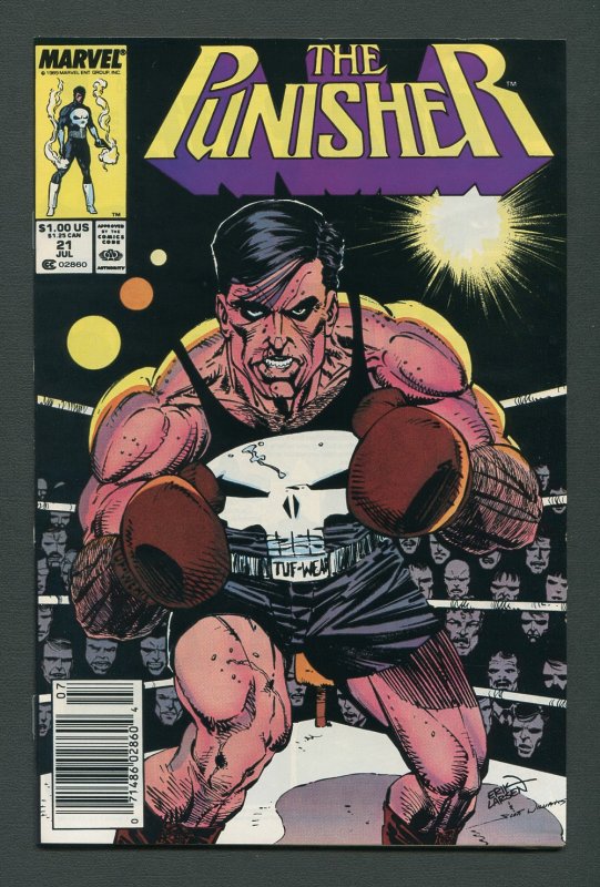 Punisher #21  / 8.5 VFN+ / Newsstand /  July 1989