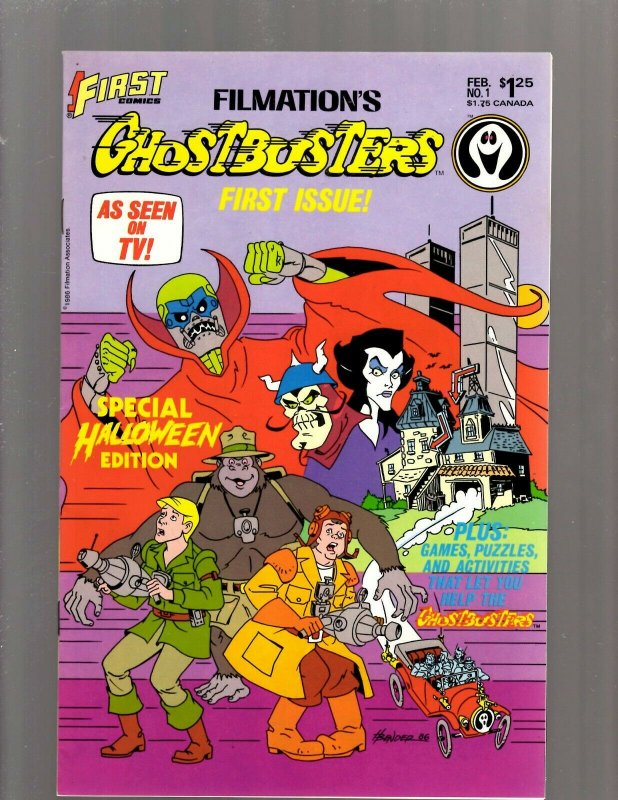 Filmation's Ghostbusters # 1 NM First Comics Comic Book TV Show World Trade SB5