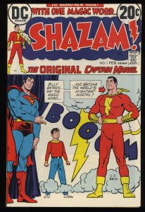 Shazam! #1 NM- 9.2 Origin and Return Captain Marvel! C. C. Beck Cover!